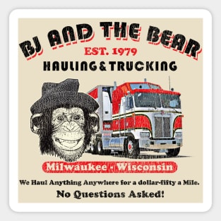 BJ and the Bear Hauling and Trucking Lts Worn Out Magnet